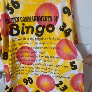 New, never worn Bingo Commandments shirt